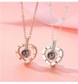 Projection Necklace 100 Languages I Love You Pendant Necklaces For Lover Girlfriend 2026 Creative Couple Romantic Jewelry .