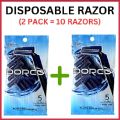 Original Dorco (Pack of 2) Twin Blade 10pcs Fixed Type Disposable Razor - Korean Blade. 