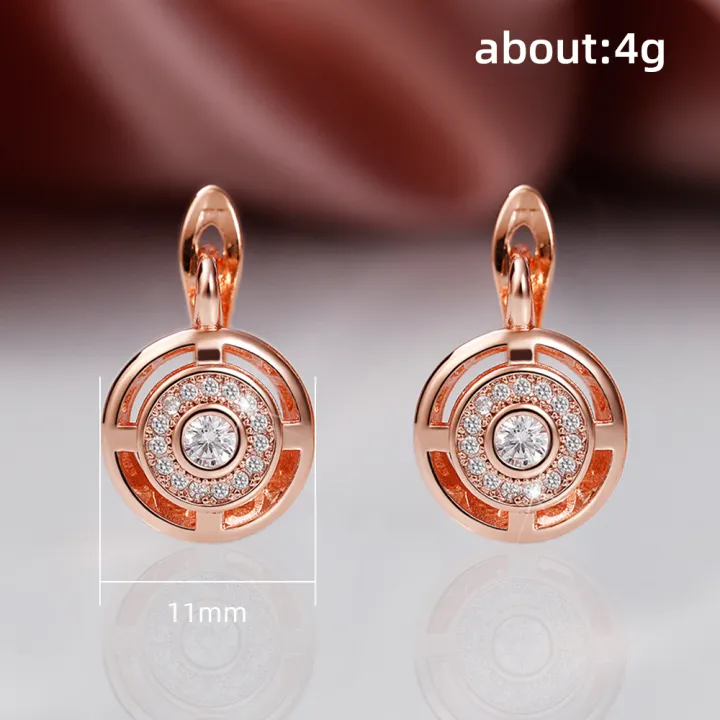 Huitan%20Unique%20Design%20Women's%20Earrings%20Rose%20Gold%20Color/Silver%20Color%20Luxury%20Bridal%20Wedding%20Earrings%20High%20Quality%20Jewelry%20Drop%20Ship%20-%20Image%206