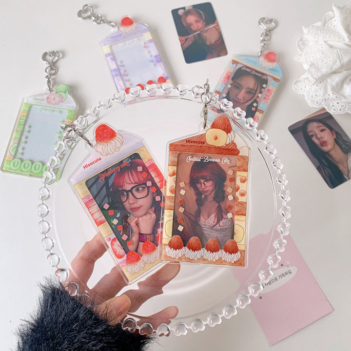 Cute Cartoon Fruit Clear Photocard Holder 3 Inch  Star Card Hard Case Pendant Display