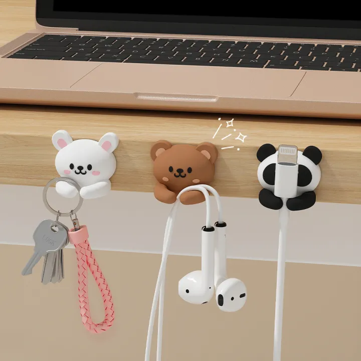 2/3pcs%20Cute%20Cartoon%20Desktop%20Cable%20Organizer%20Managers%20Self-Adhesive%20Winder%20Wire%20Cord%20Management%20Earphone%20Data%20Cable%20Clips%20Holder%20-%20Image%202