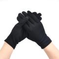 Black Thin Skinny Gloves For Unisex. 