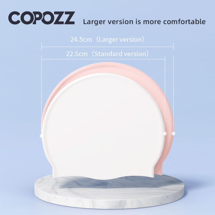 COPOZZ%20Water%20Sports%20Women%20Men%20Swimming%20Cap%20Ear%20Protect%20Long%20Hair%20Large%20Swim%20Pool%20Hat%20Professional%20Sports%20Waterproof%20Swim%20Cap%20-%20Image%205