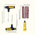 Pro Tire Repair Kit for Vacuum Tires Puncture Leak Fix With Storage Bag Manual for Car Motorcycle Bike Truck.
