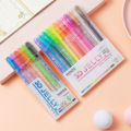 6/12pcs 3D Jelly Pens Highlighter for Diary, DIY Creative Art or Painting, Student Adult Art Stationery Supplies. 