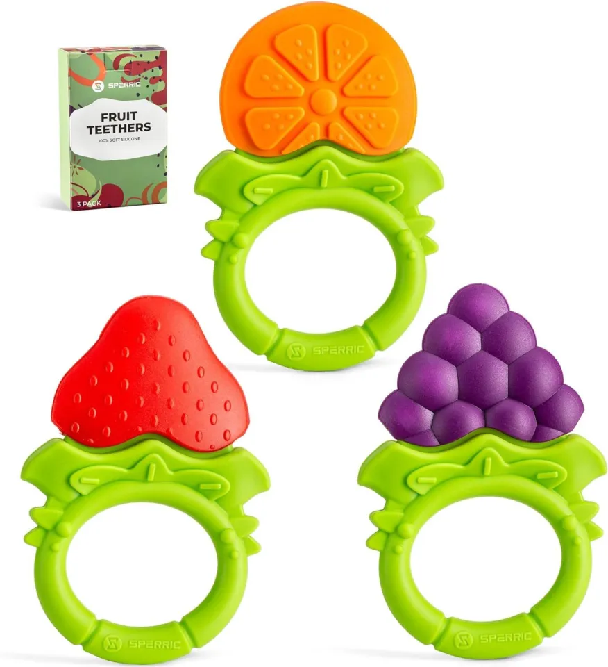 Baby Teething Toys, Silicone BPA Free Natural Organic Freezer Safe
