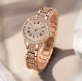 Luxury Women Watch with Diamond Elegant Quartz Steel Bracelet Watches Ladies Zircon Crystal Fashion Wristwatches Clock Gifts.