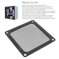 5Pcs 80x80mm PC Computer Case Cooler Fan Dust Filter Magnetic Frame Dustproof PC Fan Dust Filter Mesh Black.