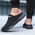 Lightweight Men's Half Slippers Breathable Men Slippers Fashion Casual Shoes Anti-slip Male Flat Slip on Flats Outdoor Big Size. 