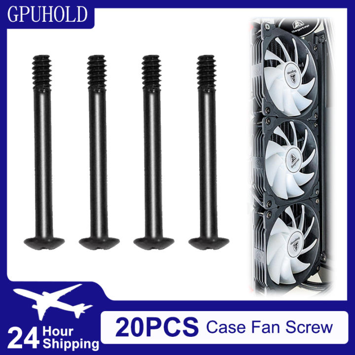 Pc Radiator Screws GPUHOLD 20PCS Computer Case Fan Long Screw Radiator PC Fan Screws ...