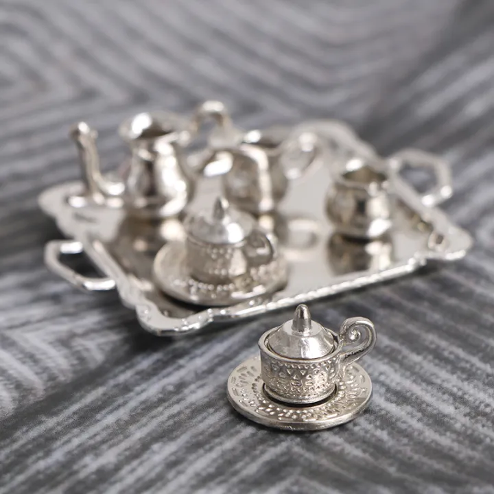 10Pcs/Set%20Dollhouse%20Miniature%20Silver%20Metal%20Tea%20Coffee%20Tray%20Tableware%20Set%20For%20Dollhouse%20Decoration%20-%20Image%203
