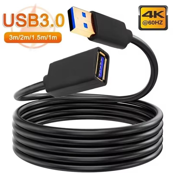 USB 3.0 Extension Cable for Smart TV PS4 Xbox 3m 2m Extender Cord Wire Super Speed Data Sync USB 3.0 2.0 Fast Transfer Cables