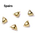 EXPRESS DEALS HUB 10 Pair Magnetic Clasps Heart Shaped Magnet Converter Jewelry Clasps Locking Clasps for DIY Bracelet Necklace Jewelry Making Silver gold black. 