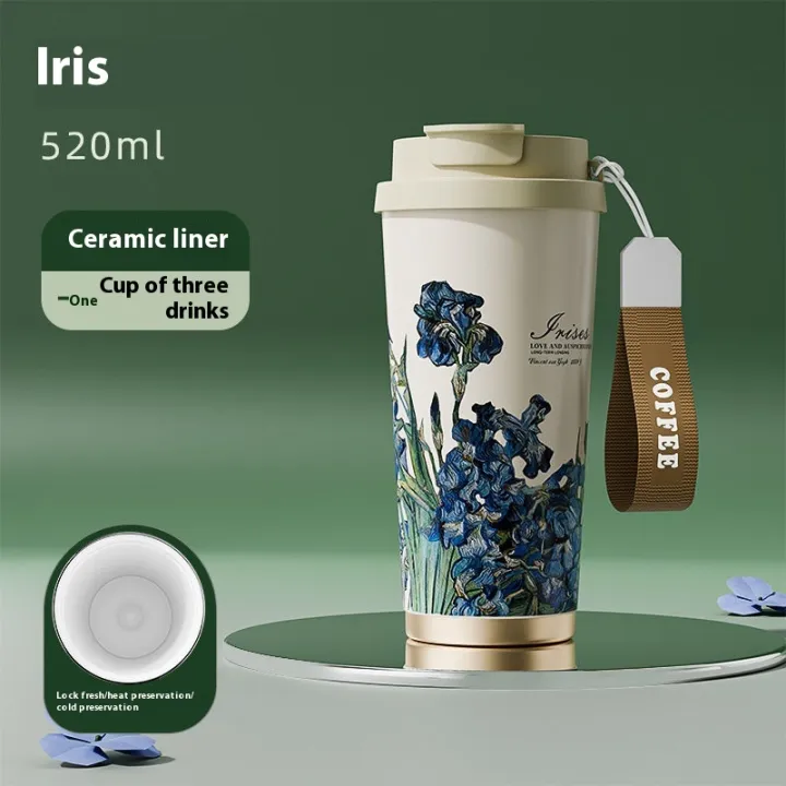 GIANXI%20New%20High%20Appearance%20Level%20Coffee%20Thermos%20Cup%20Ceramic%20Straw%20Double%20Drinking%20Cup%20Daily%20Campus%20Accompanying%20Coffee%20Cup%20-%20Image%207