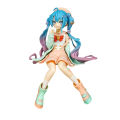 Anime Hatsune Miku Anime figure Pink dress Sitting posture PVC model action toys Cherry pink cherry blossom decorations. 