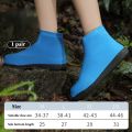 1 Pair Latex Waterproof Shoe Covers Anti-Slip Reusable for Outdoor Travel Rainy Day Unisex Overshoes Foot Protectors. 