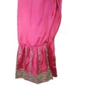 Party wear masoori fabric embroidered frock and sharara. 