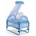 Newborn Baby Cot | No C-2560 New | Crib | Iron Bed with Roller | Removable | Cradle Bed Lightweight | Multifunctional Crib | Foldable | With Mosquito Net. 
