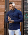 Autumn Fashion Long Sleeve Shirt Men Super Slim Fit Male Casual Social Business Dress Shirt Brand Men Fitness Sports Clothing. 