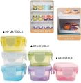 4Pcs Mini Food Storage Containers Leakproof Lids, Condiment Sauce Containers Mini Freezer Storage Containers Airtight Containers. 