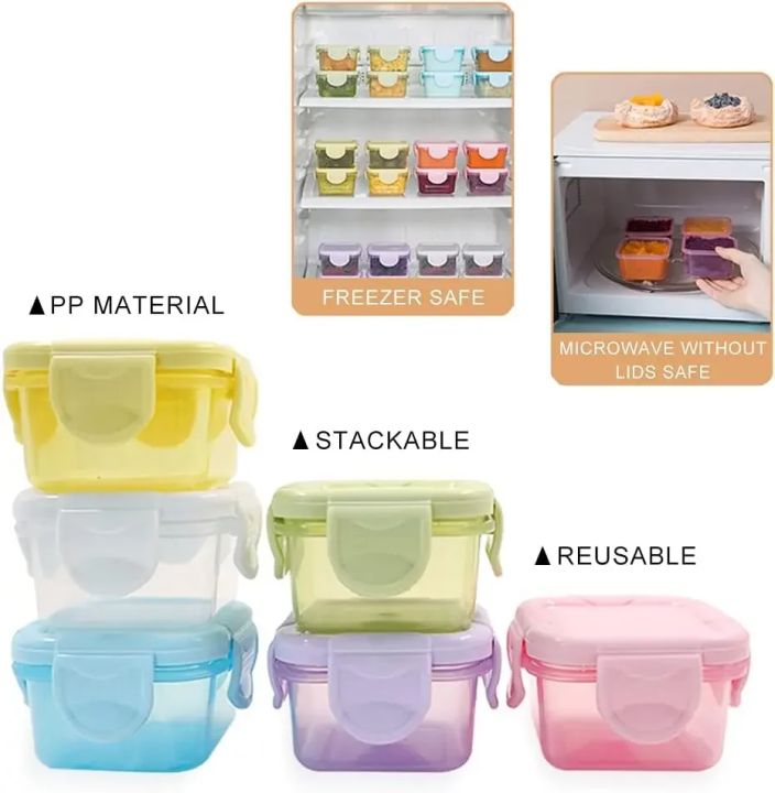 4Pcs%20Mini%20Food%20Storage%20Containers%20Leakproof%20Lids,%20Condiment%20Sauce%20Containers%20Mini%20Freezer%20Storage%20Containers%20Airtight%20Containers%20-%20Image%202