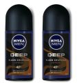 Nevia Men DEEP Black Charcoal Deodorant 48h Espresso Rollon 50ml. 