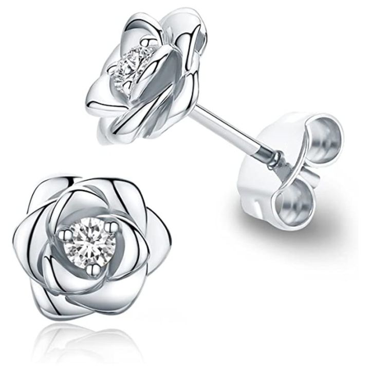 Huitan%20Eternity%20Flower%20Stud%20Earrings%20with%20CZ%20Romantic%20Rose%20Ear%20Accessories%20for%20Women%20Daily%20Wear%20Elegant%20Earrings%20Classic%20Jewelry%20-%20Image%203