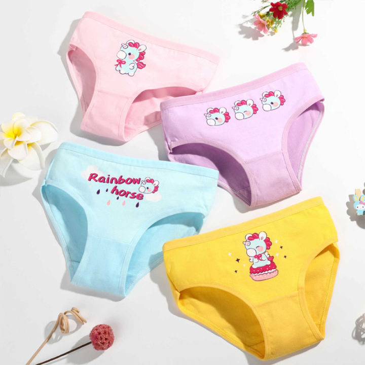 1/4/8/12%20Pcs/Pack%20Children%20Girls%20Panties%20Underwear%20Sets%20Cotton%20Cartoon%20Unicorn%20Print%20Child%20Panties%20for%20Girl%20Kid%20Boxer%20Breathable%20-%20Image%204