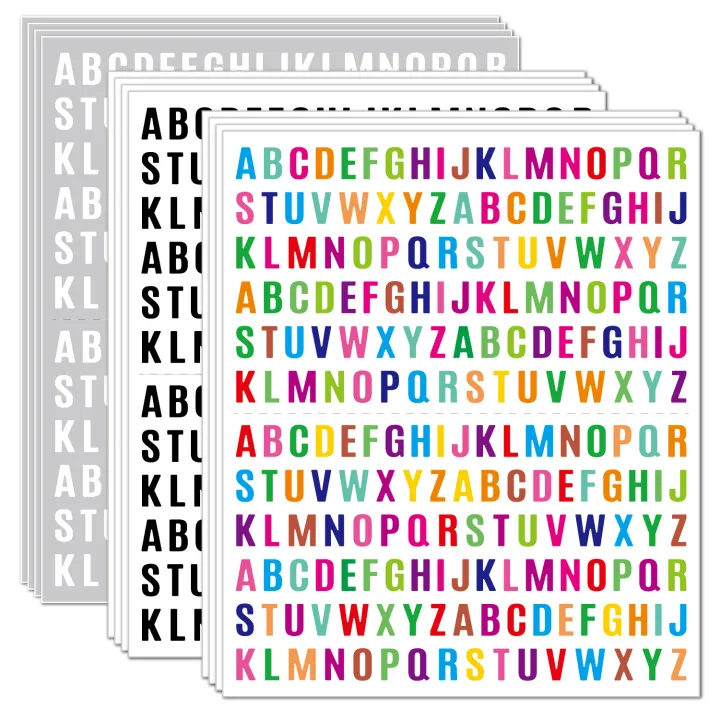 2Sheets 26 Alphabet A-Z Planner Stickers Waterproof Colorful Creative ...