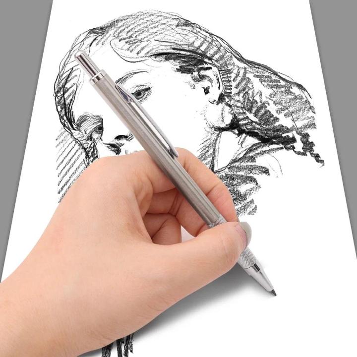 Metal%20Mechanical%20Pencil%20set%20with%20pencil%20grip%20Leads%20Art%20Drawing%20Student%20Office%20Supplies%200.3/0.5/0.7/0.9/1.3/2%20mm%20Automatic%20Pencil%20-%20Image%202