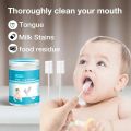 30/60pcs Baby Oral Cleaning Stick Disposable Cleaner Milk Teeth Gauze Toothbrush Baby Tongue Washing For Newborn Oral Care.