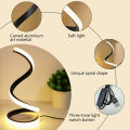 LED Spiral Desk Lamp Modern Three Color Dimming USB Power Button Switch Bedroom Bedside Study Home Decoration Desk Lamp. 