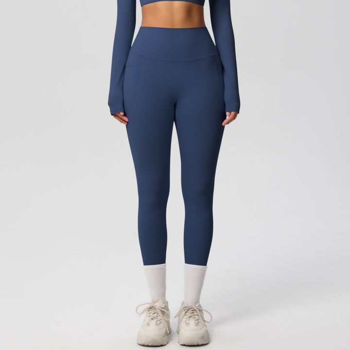Solid%20Color%20Double-Sided%20Brushed%20Tight%20High%20Waist%20High%20Elastic%20Breathable%20Yoga%20Pants%20Sports%20Running%20Fitness%20Yoga%20Clothing%20-%20Image%202