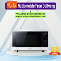 Panasonic Microwave Oven NN-SF564 – White 27L 1000W Flatbed - Inverter | No Turntable | Inverter Technology | 17 Auto Menus.