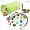Kitten Toys Variety Pack-Pet Cat Toys Combination Set Cat Toy Funny Cat Stick Sisal Mouse Bell Ball Cat Supplies. 