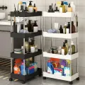 Storage Cart Multifunctional High Capacity Save Space 3/4-Tier Storage Movable Floor-Standing Rolling Vertical Shelf for Kitchen. 