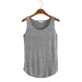 Solid Color Casual Running Tee For Women U-Neck Beach Vest Summer Loose Bamboo Cotton Blend Tops Sports T-Shirt Tank Tops. 