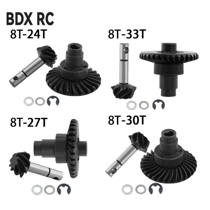 8T 24T/27T/30T/33T Steel Helical Bevel Axle Gear for 1/10 RC Crawler ...
