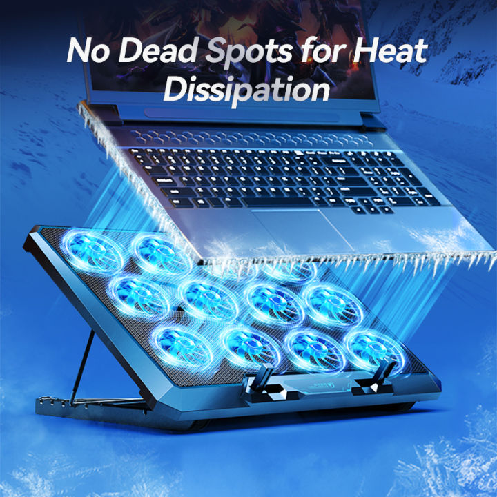 COOLCOLD%20Laptop%20Cooling%20Pad%20with%2012%20Quiet%20Fans,12-17.3%20Inch%20Gaming%20Laptop%20Cooler%20Stand%20with%20Two%20USB%20Ports%20&%20Phone%20Holder%20-%20Image%203