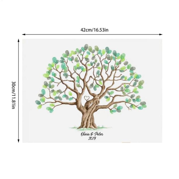 Fingerprint%20Tree%20Wedding%20Graduation%20Fingerprint%20Tree%20Canvas%20Guest%20Book%20DIY%20Creative%20Sign-In%20Book%20Waterproof%20for%20Birthday%20Wedding%20-%20Image%207