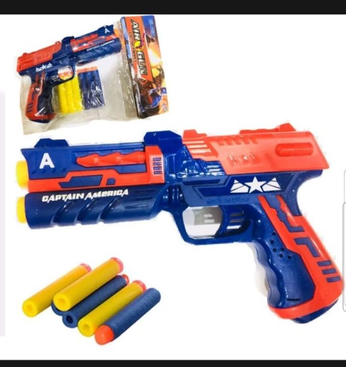 Captain America Air Gun for kids-Airsoft Bullets-20 Meters Rang