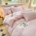 3pcs Simple, soft and skin-friendly duvet cover 3-piece set (1 duvet cover +2 pillowcases) (without core) Modern and breathable. 