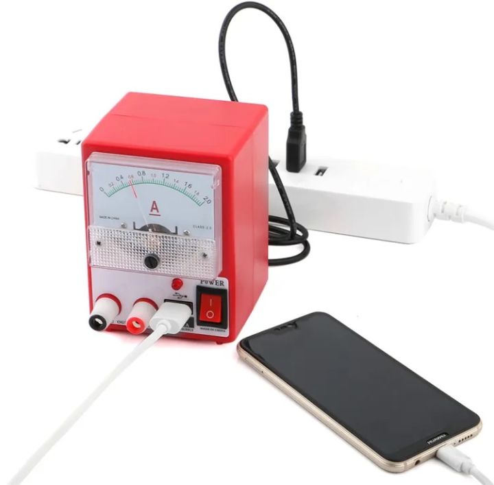 5V 2A Mini DC Power Supply Ammeter for Mobile Phone Repair Tool Ampermetre Power Source Short Circuit Protection Test Tools Set