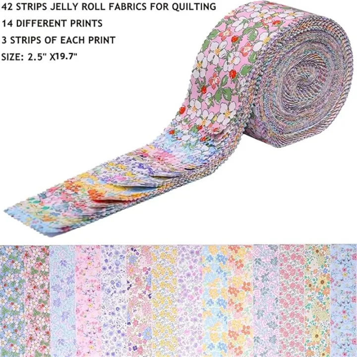42Pcs%20Cotton%20%20Up%20Cotton%20Fabric%20Quilting%20Strips%20Patchwork%20Craft%20Cotton%20Quilting%20Fabric%20for%20atchwork%20Sewing%20DIY%20Craft%20-%20Image%202