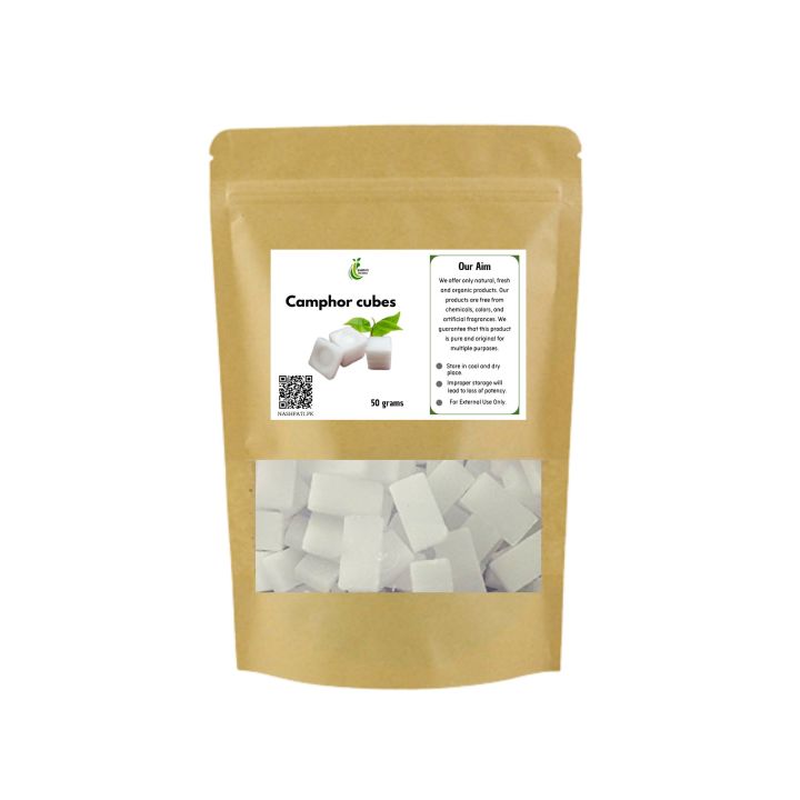 Camphor cubes ( Kafoor ) 50 grams 100% Original - Kafor - Kafore - Nashpati Organics