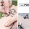 Concentric Lock Key Bracelet Set Titanium Steel Stainless Steel Jewelry Ideal for Couples Fashion Enthusiasts. 