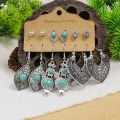 Women's Earrings Snake Pendant Vintage Boho Blue Stone Turquoise Ear Women Wholesale Mixed Ethnic Jewelry Sets Party .