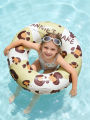 1PC Inflatable Pool Float, Leopard-Print Swim Ring, Adult Inflatable Ring, Hawaiian Beach Holiday Party Photo Prop.