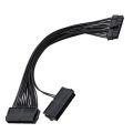 24 Pin Power Supply Splitter Cable 1 to 2 Synchronizer ATX Mining 30cm Motherboard Dual PSU Extension Cable for BTC PC Computer. 
