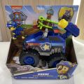 Original PAW Patrol Rescue Wheels Vehicle Toy with Collectible Action Figure Roxi Boomer Skye Chase Rocky Kids Toy Birthday Gift. 
